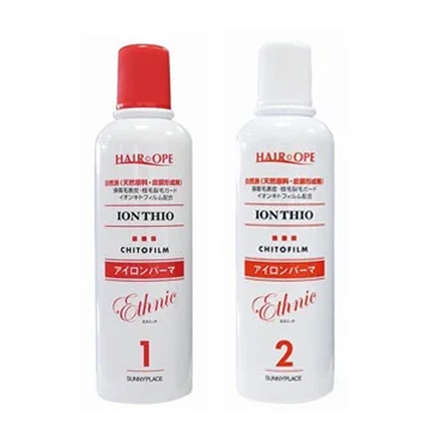 【取寄せ】サニープレイス ヘアオペ イオンチオ アイロン液 エスニック 1液2液セット 400ml