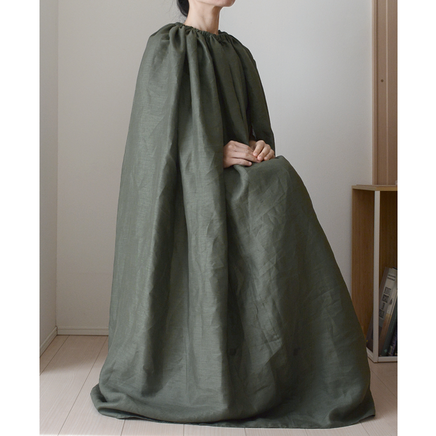 365steam よもぎ蒸し用マント (麻) ヨモギ 1枚