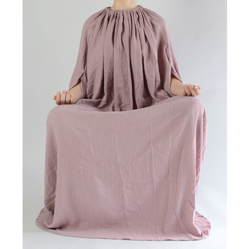 365steam よもぎ蒸し用マント (ダブルガーゼ) ダスティローズ 1枚