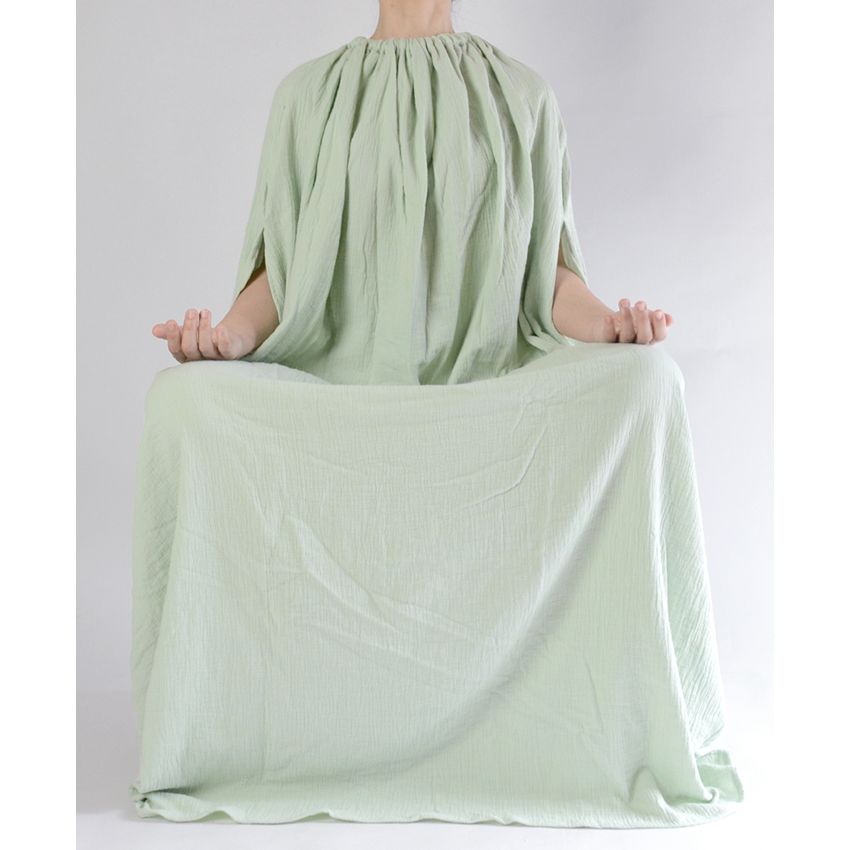 365steam よもぎ蒸し用マント (ダブルガーゼ) ミント 1枚