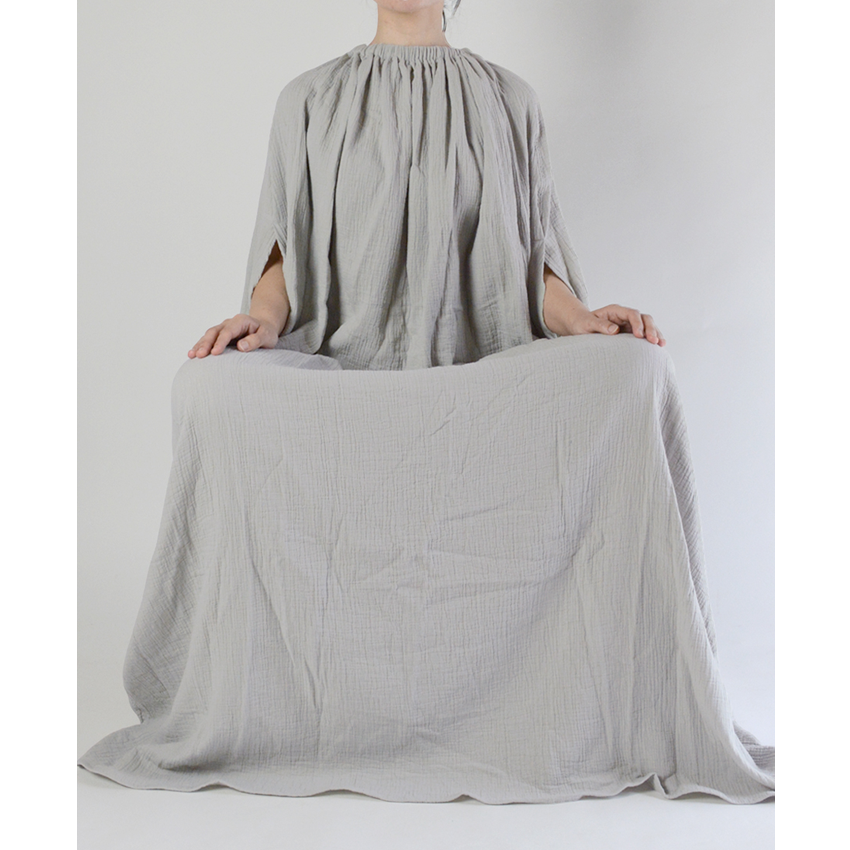 365steam よもぎ蒸し用マント (ダブルガーゼ) ライトグレー 1枚