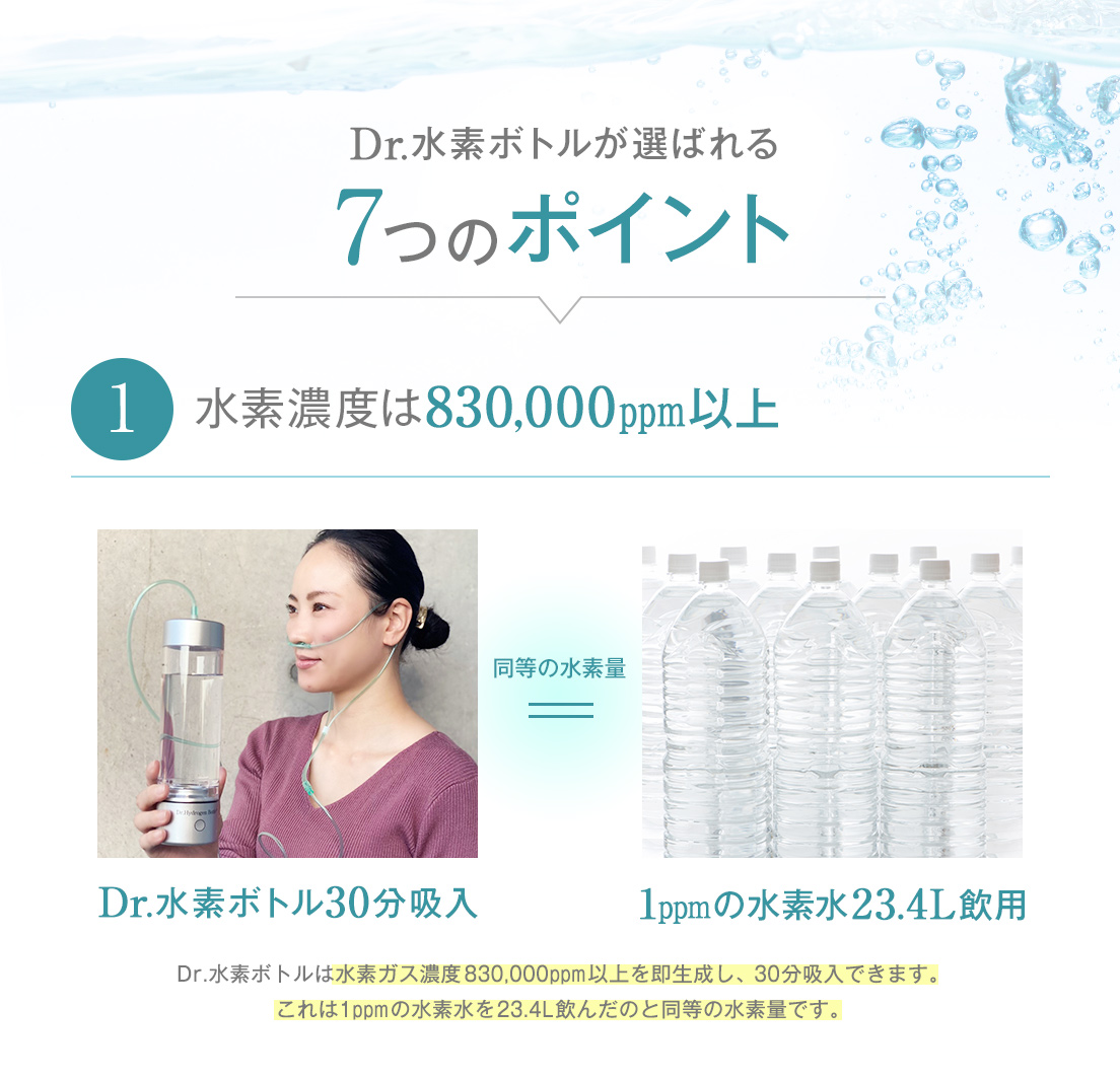 ドクター水素ボトル 水素生成器 水素水 - 美容/健康