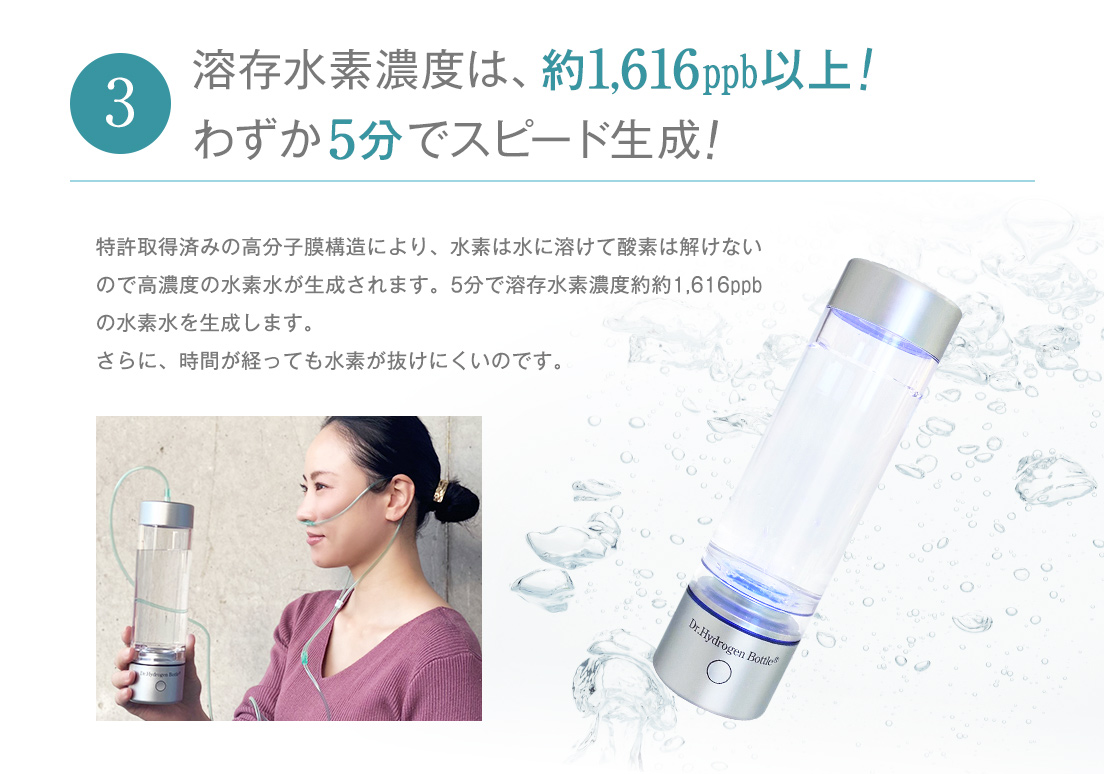 GASS ガス 高濃度分子状水素水ボトル - 健康用品