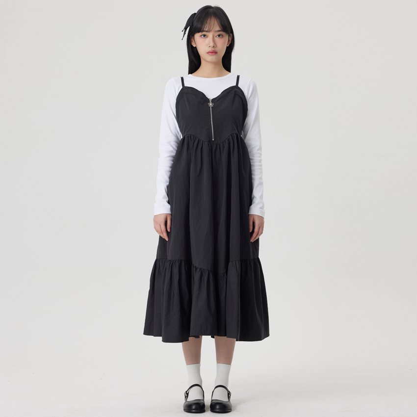 SOODAL フラワースリップエプロン フリーサイズ